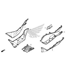 Plastique de Pied Gauche + Trappe Honda PCX 125/150 v3 2014-2015 2016 2017