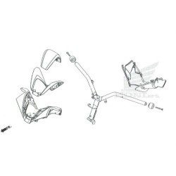 Couvre Guidon Inférieur Honda Forza 125 2018 2019 2020