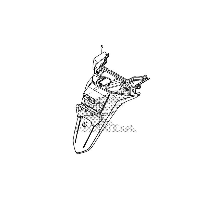 Garde Boue Arrière Support de plaque Honda Forza 300 Garde Boue Arrière Support de plaque Honda Forza 300