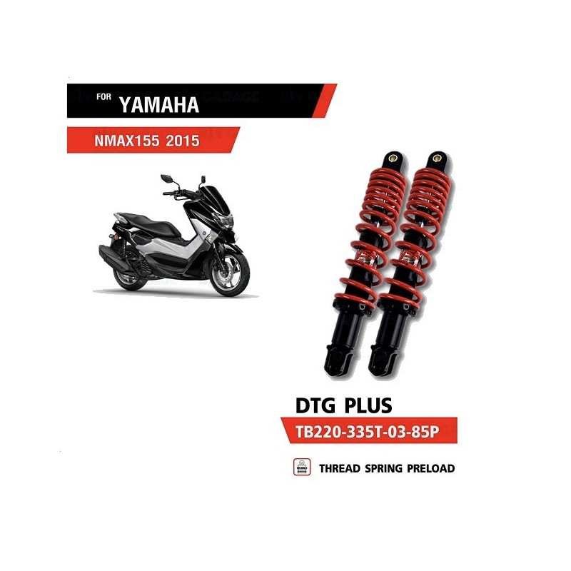 Amortisseurs YSS DTG PLUS ROUGE YAMAHA NMAX Amortisseurs YSS DTG PLUS ROUGE YAMAHA NMAX
