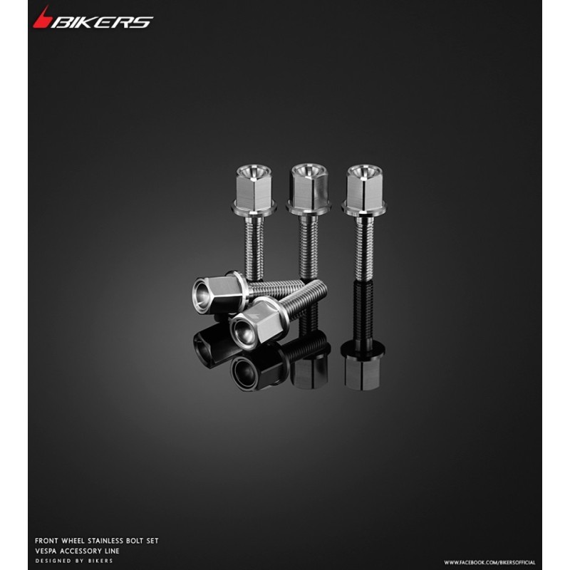 Kit Vis Stainless Roue Avant Bikers Scooter Piaggio Vespa Kit Vis Stainless Roue Avant Bikers Scooter Piaggio Vespa