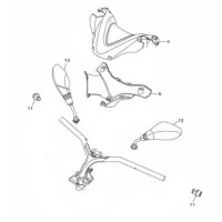 Pièces Couvre Guidon Rétroviseur Origine Yamaha Tricity 125 2014 2015